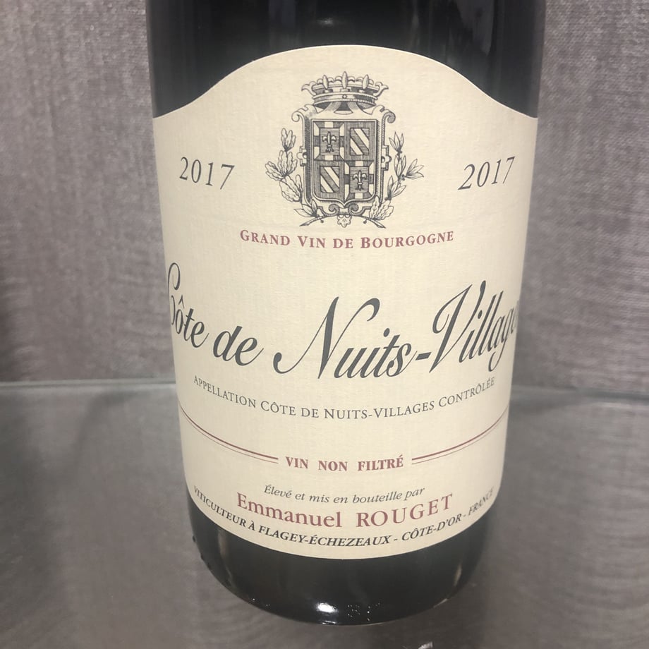 Côte de Nuits Villages 2017 Emmanuel Rouget  コート・ド・ニュイ・ヴィラージュ2017エマニュエル・ルジェ